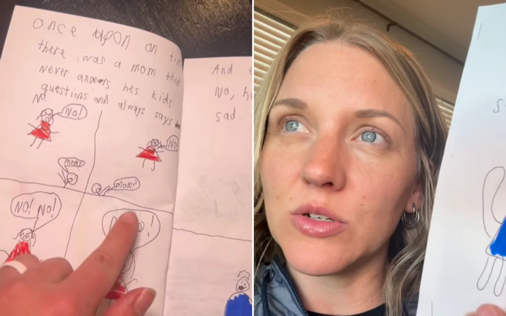 Madre scopre disegno della figlia di 9 anni: un dettaglio sorprendente attira la sua attenzione.