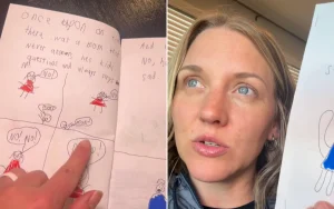 Madre scopre disegno della figlia di 9 anni: un dettaglio sorprendente attira la sua attenzione.