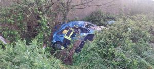 Incidente SS 115 a Ragusa: auto fuori strada, due feriti sul posto.