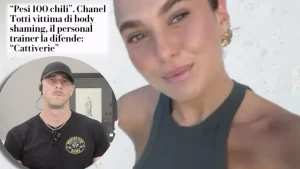 Chanel Totti attaccata per il peso, il personal trainer risponde con forza e chiarezza