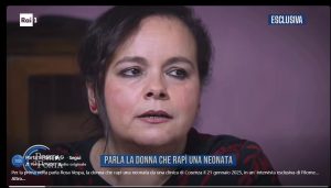 Rosa Vespa si scusa in tv per il rapimento della neonata avvenuto a Cosenza.