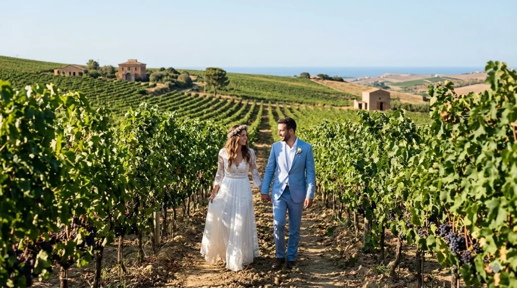 La nuova tendenza delle nozze tra natura, vigne e location scenografiche