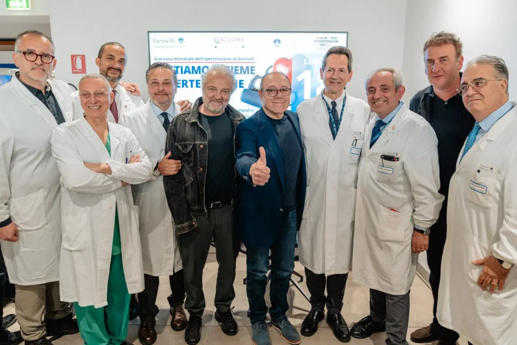 Giornata Mondiale Ipertensione: Carlo Verdone e Giovanni Veronesi al Gemelli per sensibilizzazione