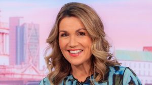 Susanna Reid: come indossare i pois con eleganza grazie a un top M&S e una gonna in pelle.