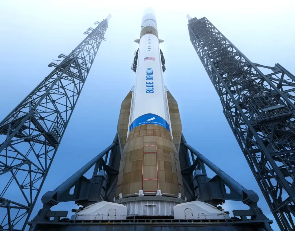 Esplosione del razzo New Glenn di Blue Origin durante i test in Florida.