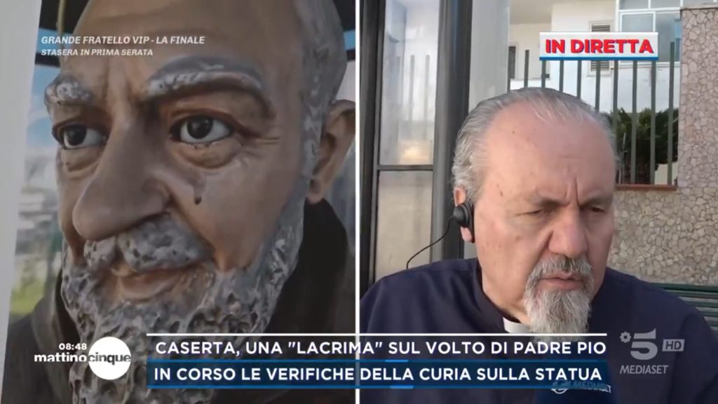 Macerata Campania: statua di Padre Pio piange sangue, indagini escludono manomissioni.
