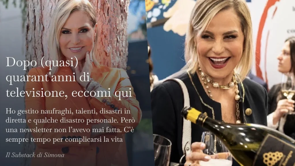 Simona Ventura lancia la sua newsletter dopo 40 anni in televisione