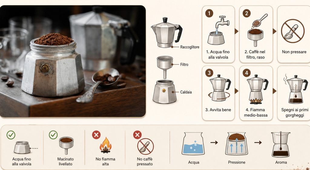 Caffè Moka perfetta: dosi, acqua e fiamma, scopri il segreto per un aroma unico!