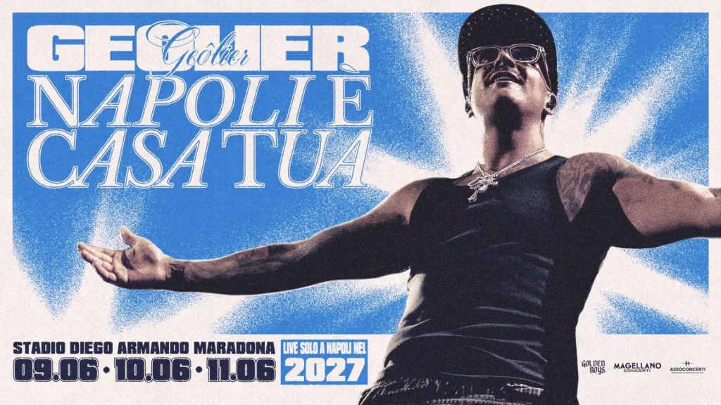 Geolier live al Maradona: “Napoli è casa tua” il 9-11 giugno 2027