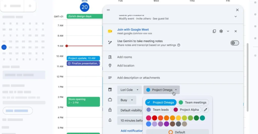 Google Calendar si arricchisce di nuove opzioni colore per personalizzare gli eventi.
