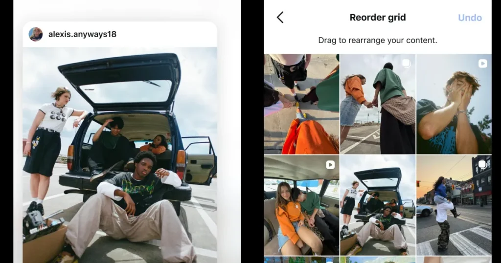 Instagram permette ora a tutti di riorganizzare la propria griglia del profilo!