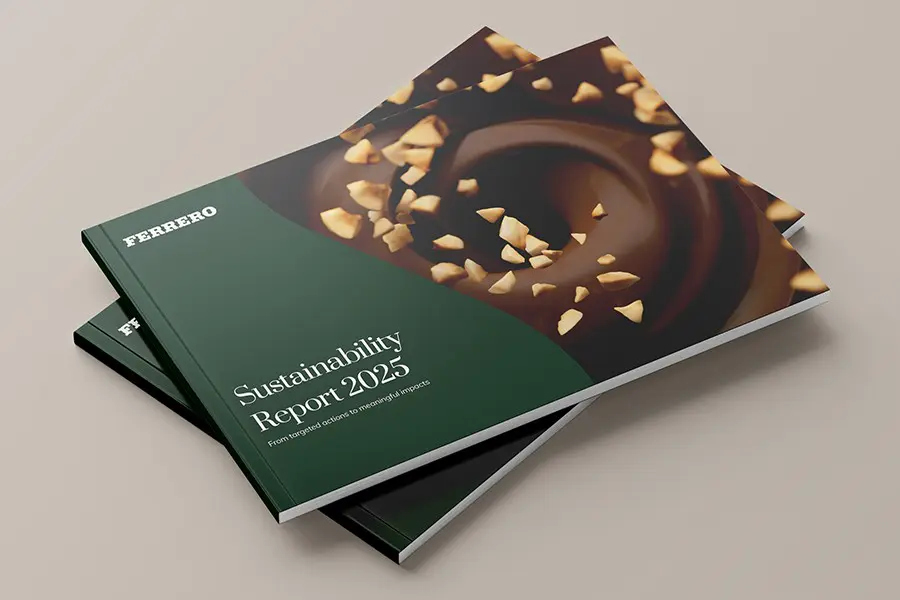 Ferrero pubblica il suo 17° report di sostenibilità: innovazioni e impegni per un futuro responsabile.