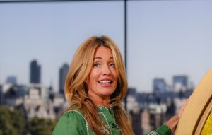 Cat Deeley’s chic linen blouse and shorts are perfect for stylish summer heatwaves.