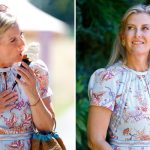 Il look estivo di Duchessa Sophie: midi floreale e borsa all’uncinetto per un gelato.