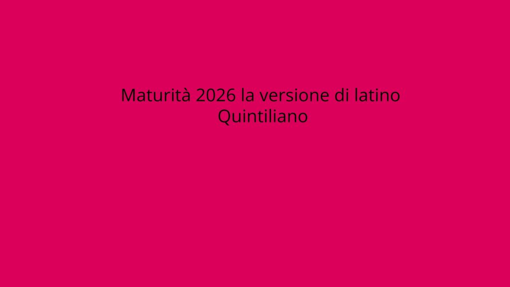 Maturità 2026: Quintiliano e l’importanza della musica nella versione di Institutio Oratoria