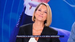 Francesca Barra abbandona 4 di Sera Weekend: l’annuncio in diretta e le ragioni.