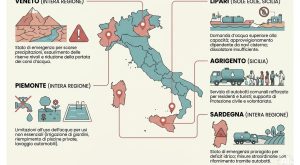 Crisi idrica allerta: Sicilia, Sardegna e Veneto soffrono senza acqua durante l’estate.