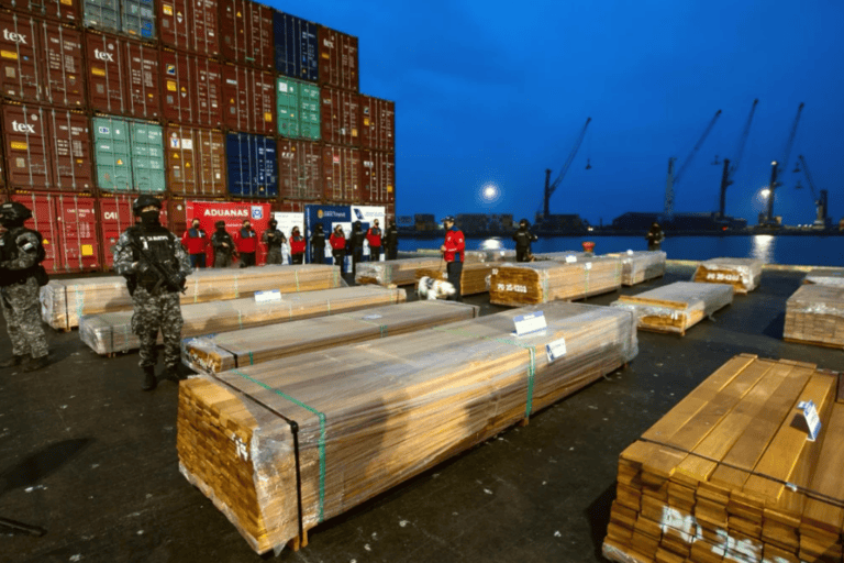 Narcos trasportano 108 tonnellate di legno impregnato di droga dalla Bolivia al Cile.