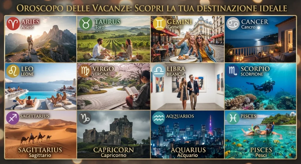Oroscopo delle vacanze: la destinazione ideale per ogni segno zodiacale secondo le stelle