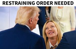 Trump pubblica foto con Meloni e chiede un “ordine restrittivo” sorprendente.