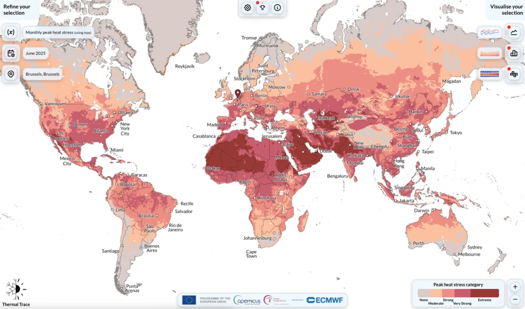 Thermal Trace, la nuova app gratuita che misura lo stress da caldo e freddo grazie ai dati climatici satellitari