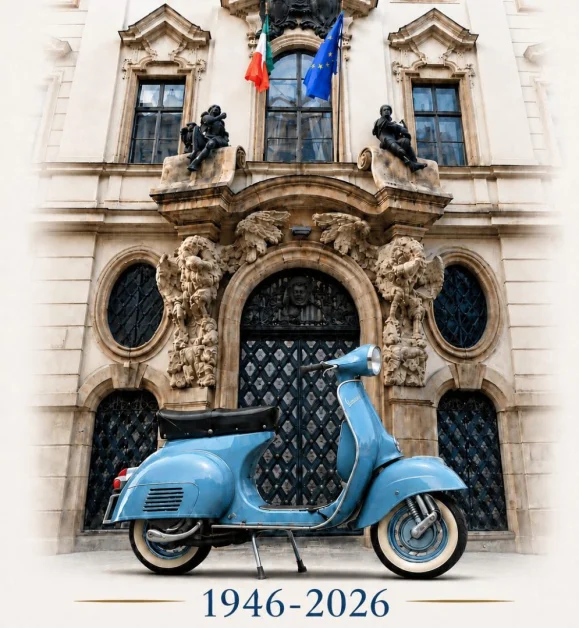 L’Ambasciata d’Italia a Praga apre le porte per celebrare gli ottant’anni della Vespa