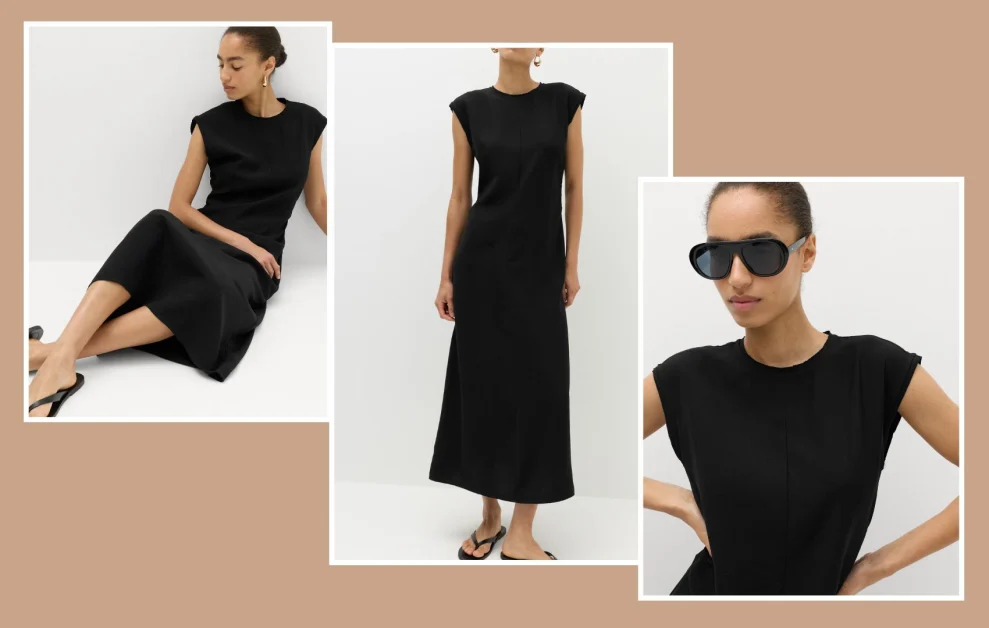Scopri il bestseller M&S: il midi dress nero di £42 che conquista estate e autunno.