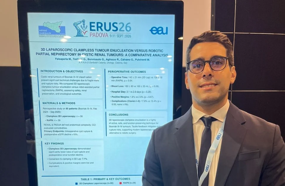L’Urologia dell’ARNAS Garibaldi di Catania protagonista al meeting ERUS26 a Padova