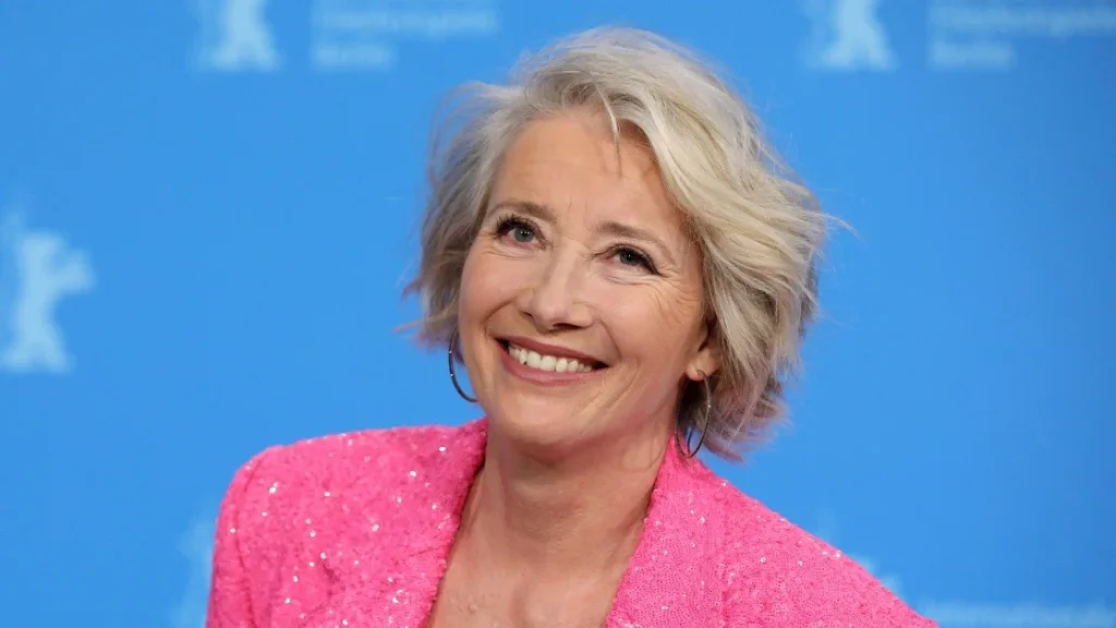 Emma Thompson shines in bold stripes, the perfect winter trend for you to try