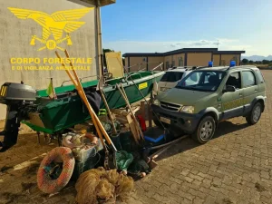 Pesca illegale a Santa Gilla, scattano sequestri e sanzioni