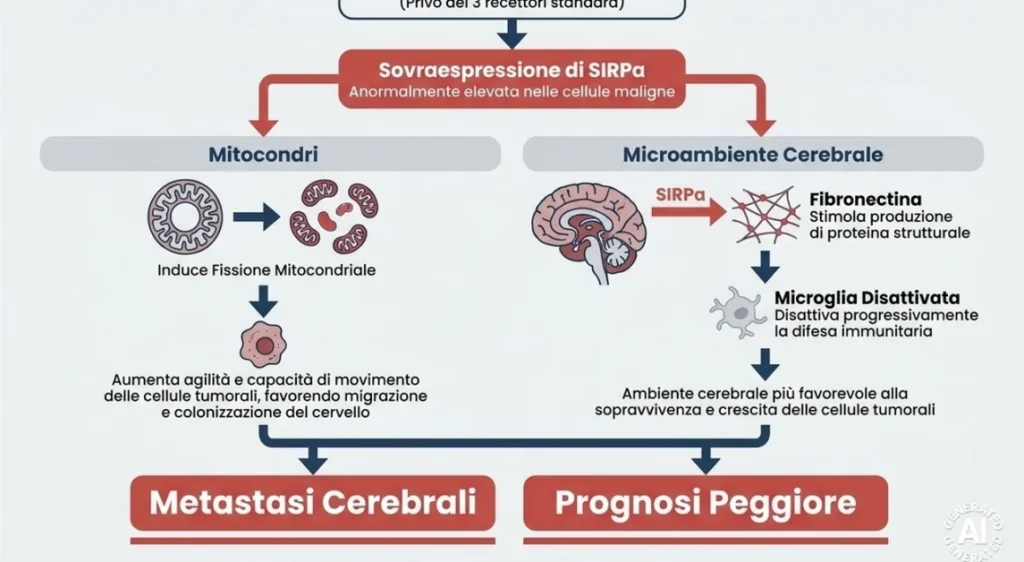 Proteina responsabile della diffusione del tumore al seno nel cervello: scoperta importante.