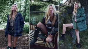 Kate Moss showcases timeless style with iconic Hunter wellies, still the ultimate British autumn boot.