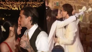 Damiano David e Dove Cameron si sposano: immagini esclusive e video del matrimonio celebrato