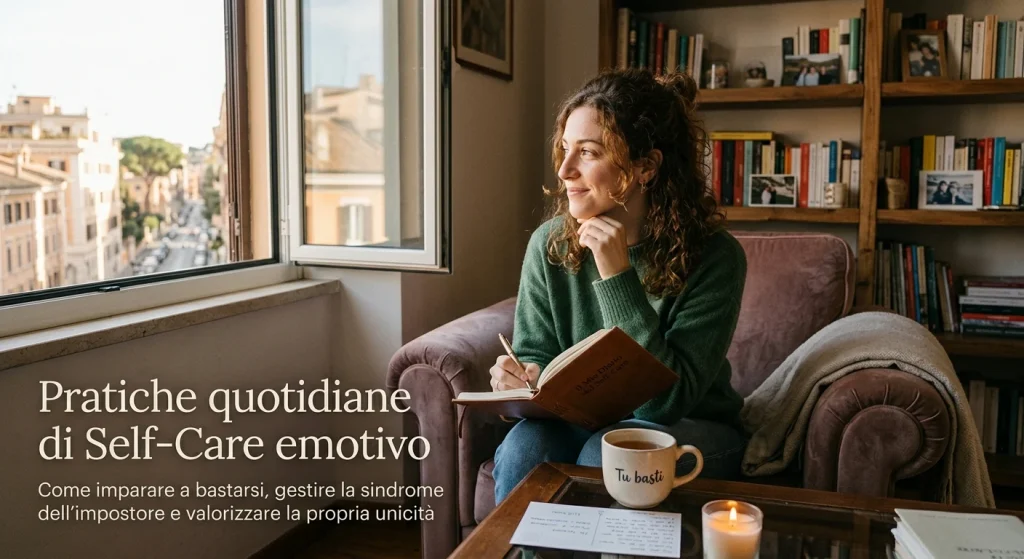 Pratiche quotidiane di Self-Care emotivo: Come imparare a bastarsi, gestire la sindrome dell’impostore e valorizzare la propria unicità