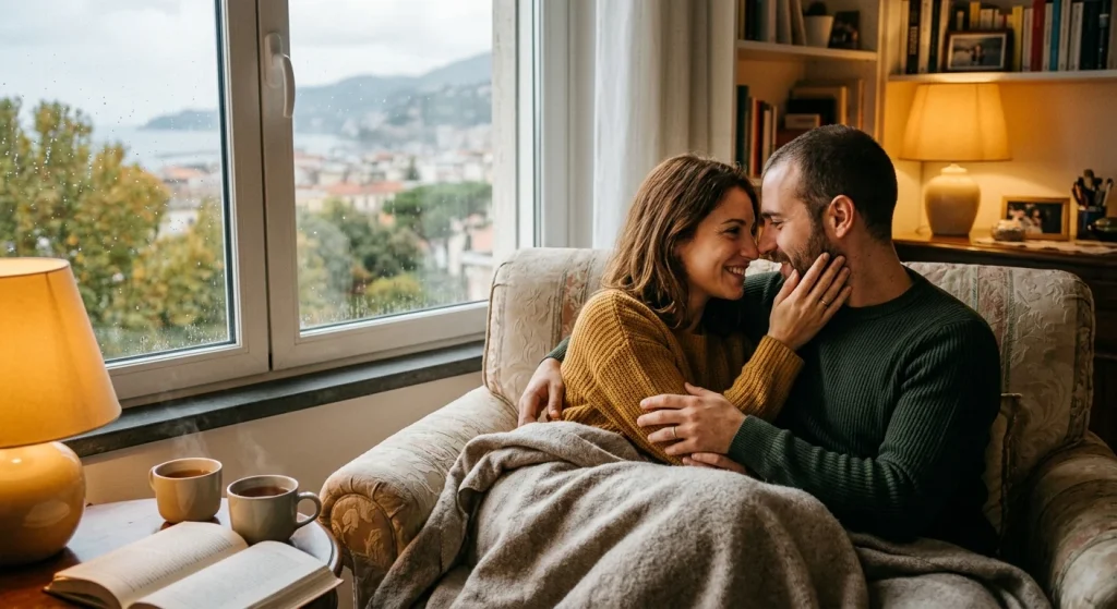 La psicologia dell’intimità: riscoprire il legame di coppia con i primi freddi crea una foto