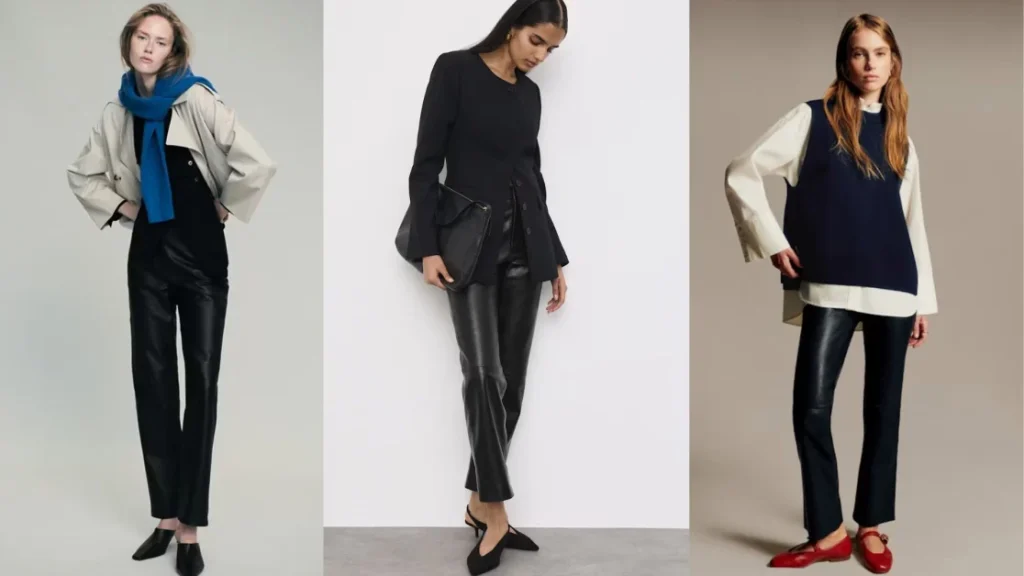 Leather trousers are making a stylish comeback with M&S, Zara, and Mint Velvet