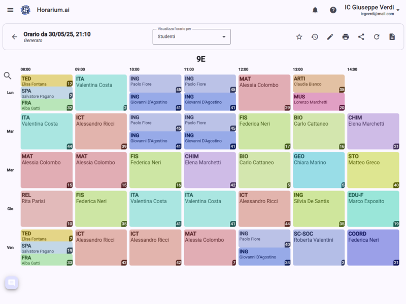 Creazione degli orari scolastici con Horarium: la soluzione smart per organizzare le lezioni.