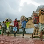 Campi profughi Rohingya del Bangladesh sempre più vulnerabili ai frane durante la stagione delle piogge.