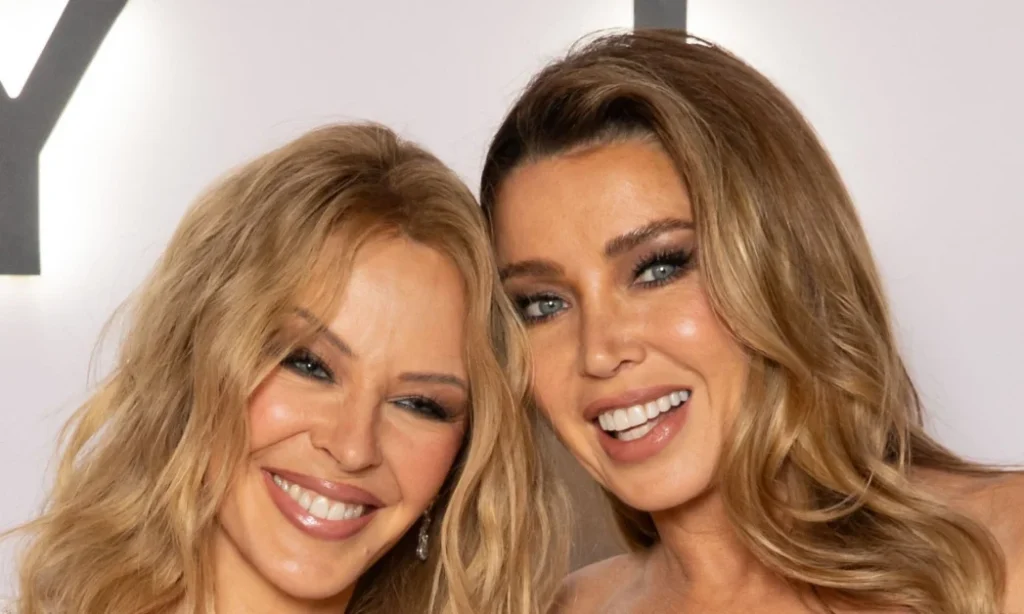 Kylie and Dannii Minogue in chic day-to-night outfits for autumn in Paris.