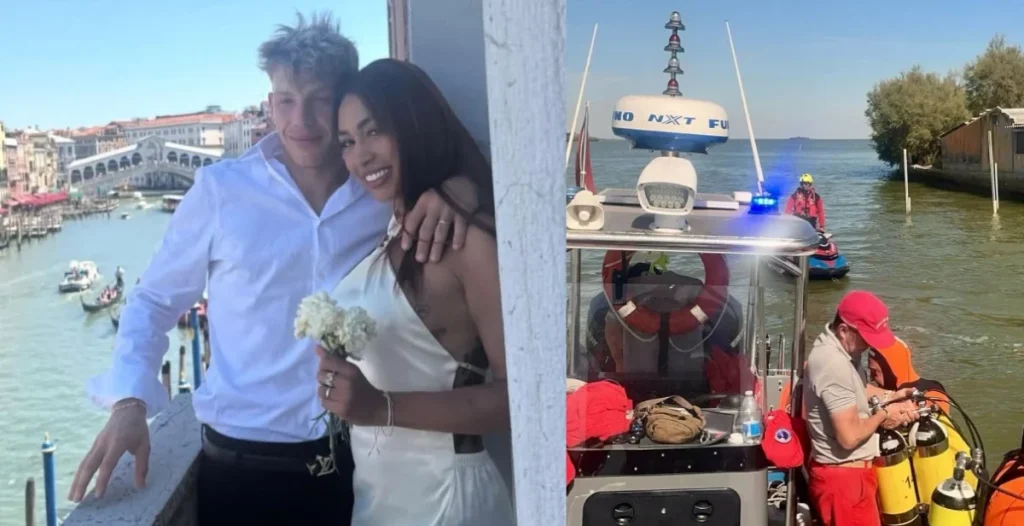 Coppia di giovani sposi travolti in laguna a Venezia: disperata ricerca di Gabriella, grave il marito Sean.