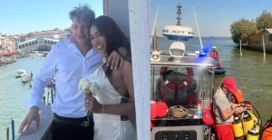 Coppia di giovani sposi travolti in laguna a Venezia: disperata ricerca di Gabriella, grave il marito Sean.