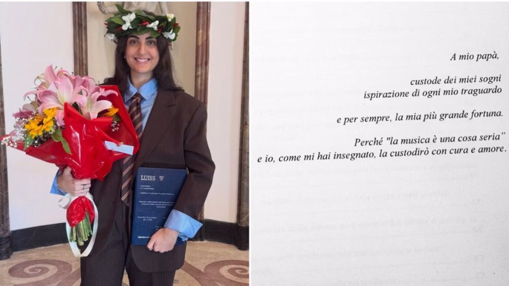 La laurea di Sofia Daniele in Giurisprudenza: un dolce tributo a papà Pino
