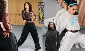 Ganni x Lululemon Collection: Leopard Print and Ruffles for Chic Workout to Coffee Style.