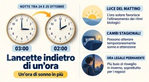 Gli effetti positivi dell’ora solare sul benessere fisico: cosa succede al corpo il 25 ottobre.