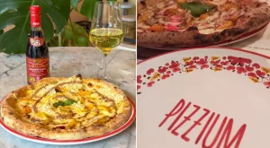 Sole di Roma: la pizza della Capitale con pecorino, datterini gialli e aceto balsamico.