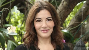 Nigella Lawson elevates classic denim jackets with chic leopard print for autumn.