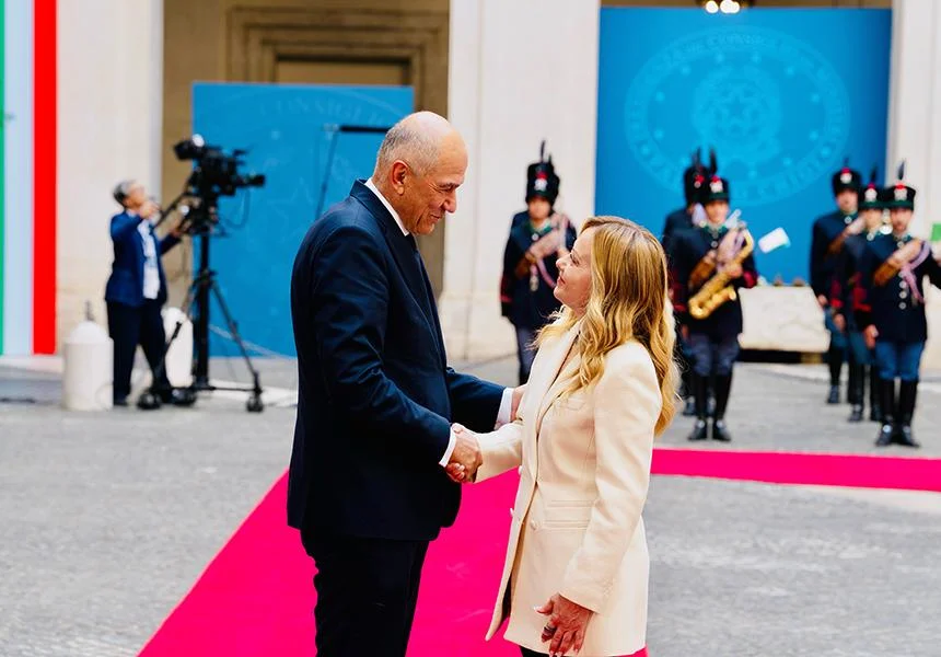 Meloni riceve il premier sloveno Jansa, obiettivo condiviso il partenariato strategico