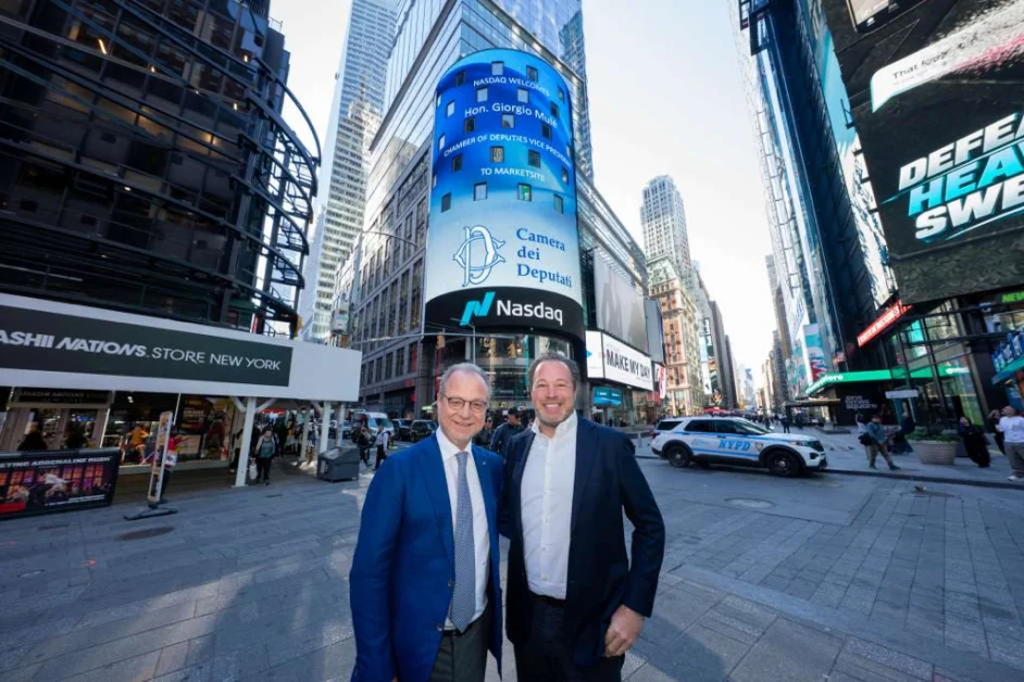 Mulè a New York, il Nasdaq rende omaggio all’Italia