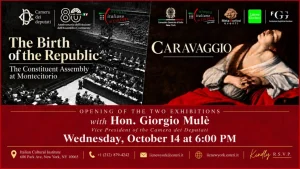 A New York la mostra sugli 80 anni della Costituente e la Maddalena in estasi del Caravaggio. Il 14 ottobre l’inaugurazione con Mulè