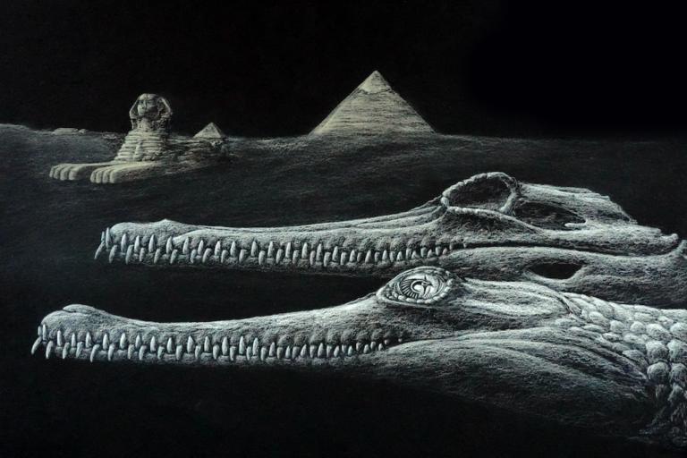 Scoperta nuova specie di coccodrillo fossilizzata nella pietra usata per costruire la Grande Sfinge d’Egitto.